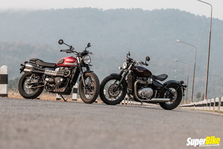 รีวิว Triumph Street Scrambl & Bonneville Bobber