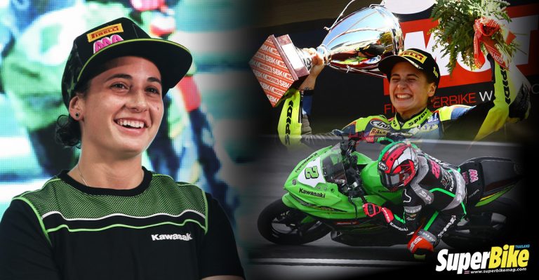 “Ana Carrasco” นักบิดแชมป์โลกหญิงคนแรก ปรากฏตัวในงาน Kawasaki Road Racing Championship สนามสุดท้าย