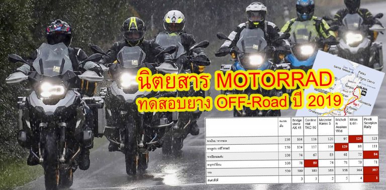 ทดสอบยาง Off-Road ปี2019 จากนิตยสาร Motorrad ทั้งหมด 6 ยี่ห้อ